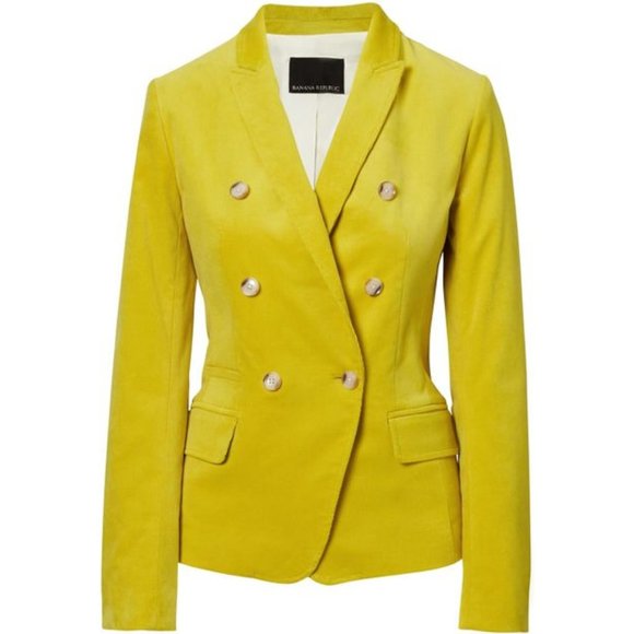 Banana Republic Jackets & Blazers - Banana Republic Yellow Blazers Double Breasted 8